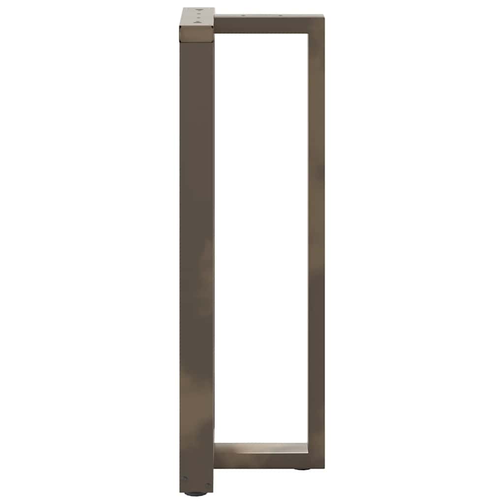 Adjustable Black Steel T-Shaped Bar Table Legs, Set of 2 (50x35x110-111cm)