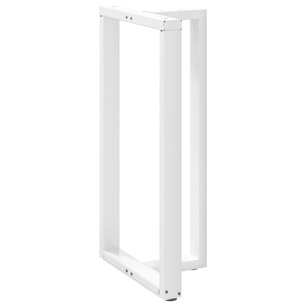 White Steel T-Shaped Bar Table Legs 2pcs, Adjustable Height, 60x35cm