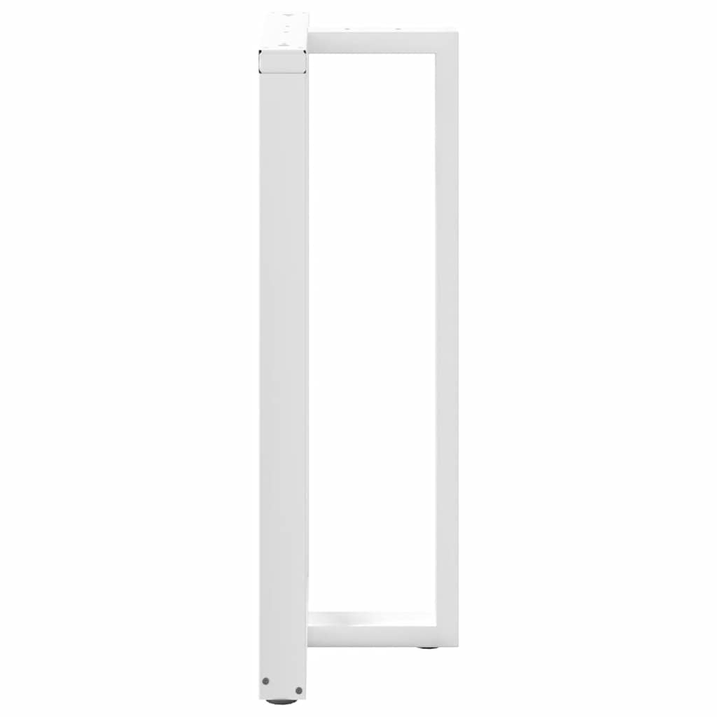 White Steel T-Shaped Bar Table Legs 2pcs, Adjustable Height, 60x35cm