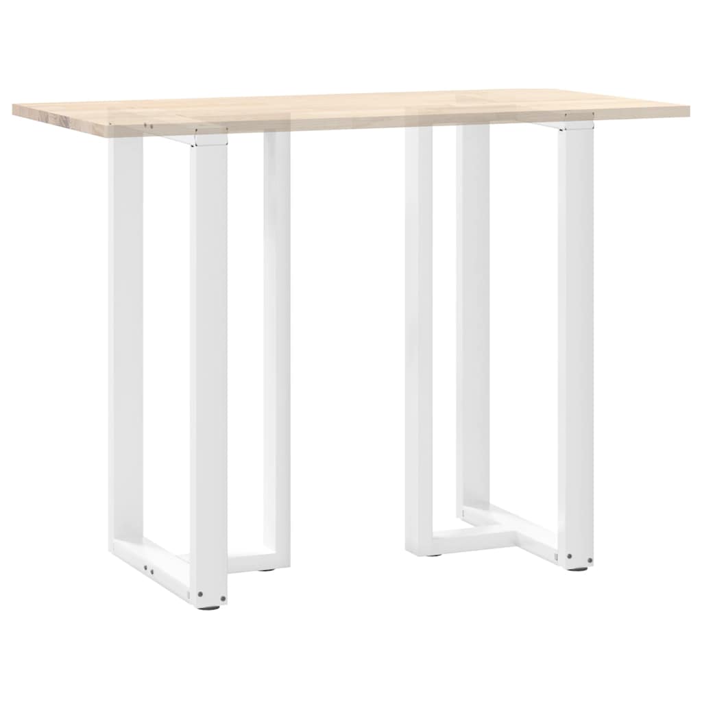 White Steel T-Shaped Bar Table Legs 2pcs, Adjustable Height, 60x35cm