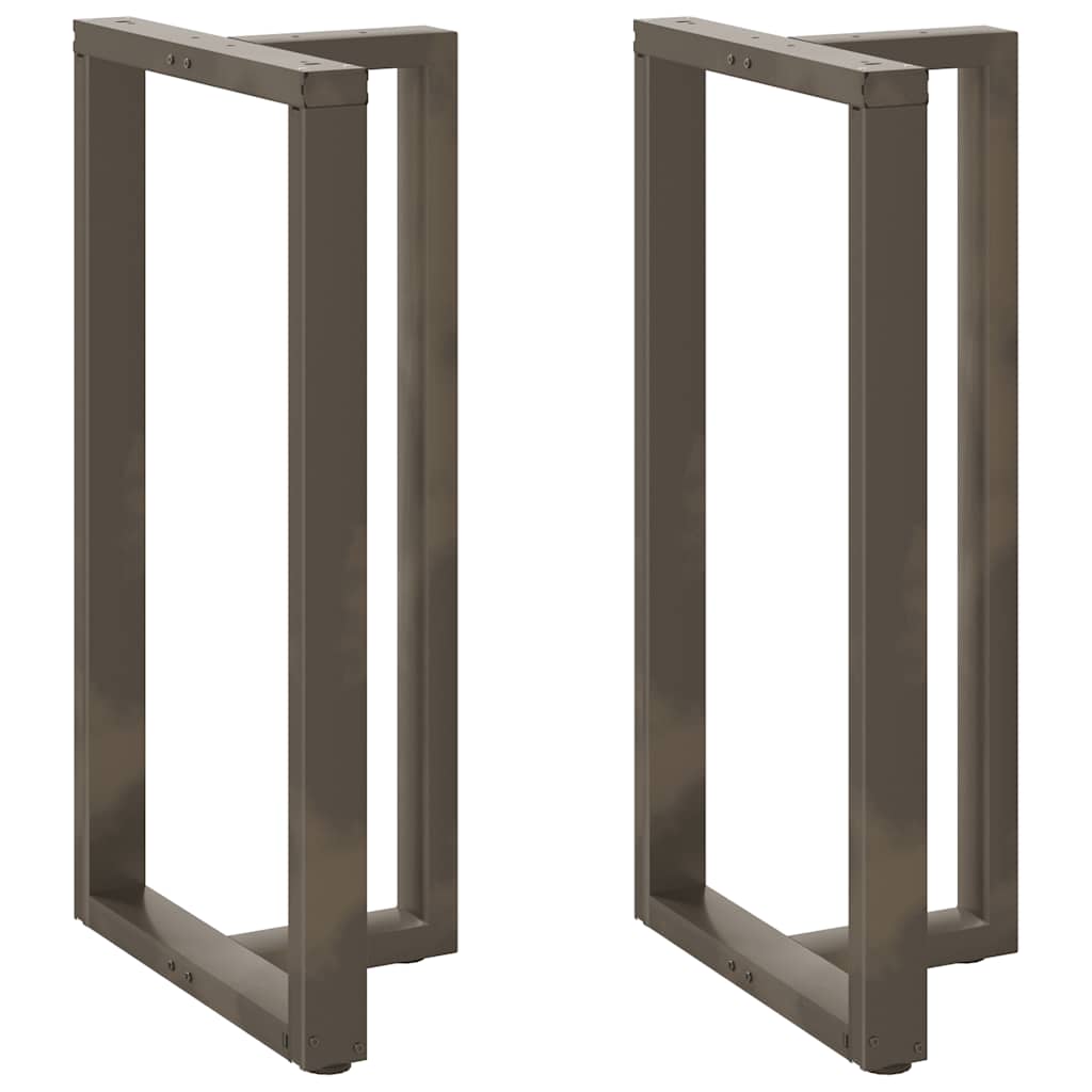 Black Steel T-Shaped Bar Table Legs, Adjustable Height, 2 pcs