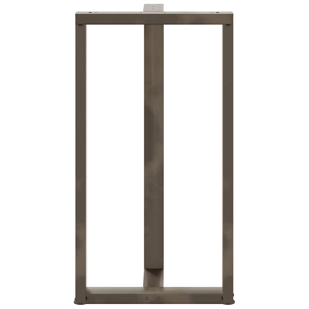 Black Steel T-Shaped Bar Table Legs, Adjustable Height, 2 pcs