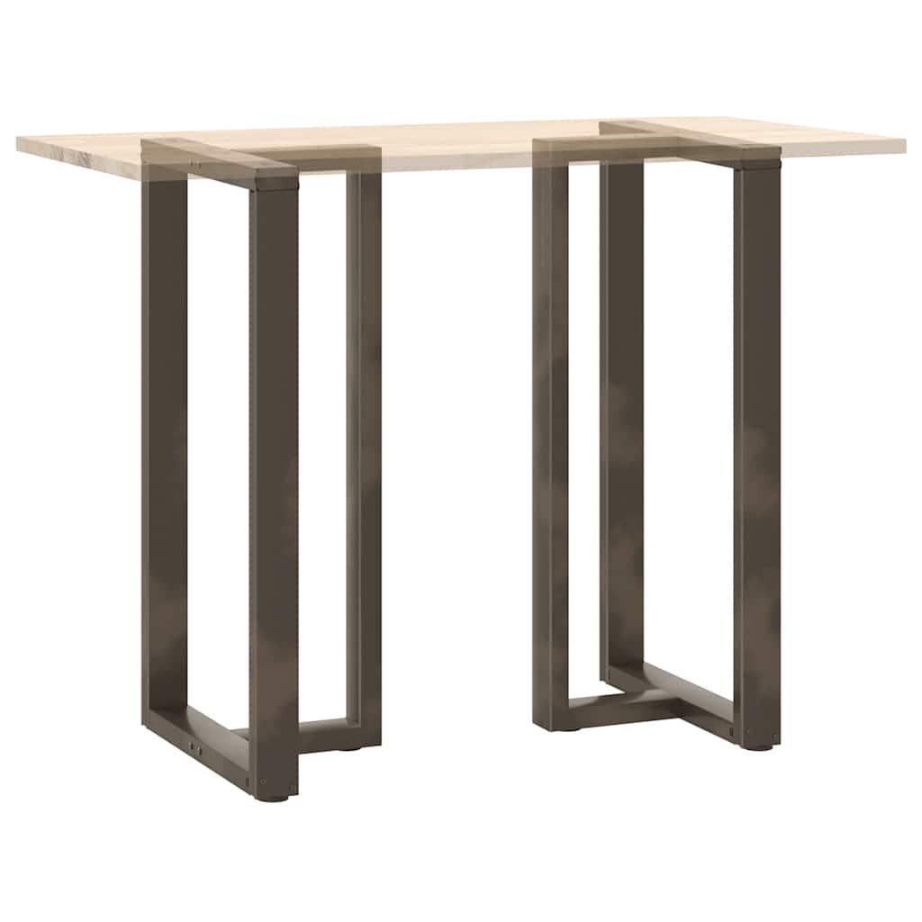 Black Steel T-Shaped Bar Table Legs, Adjustable Height, 2 pcs