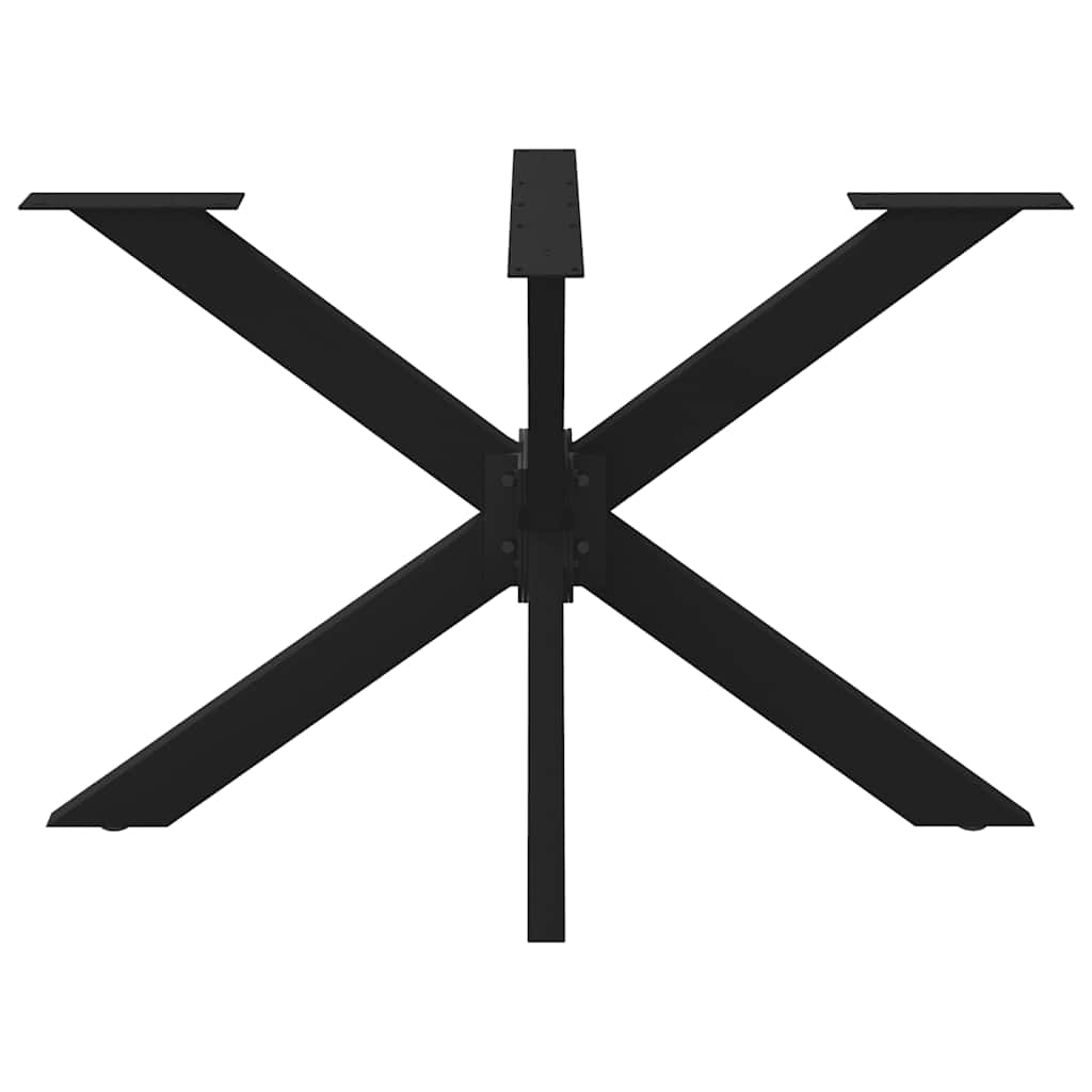 Dining Table Leg Spider Shape Black 120x68x(72-73) cm Steel