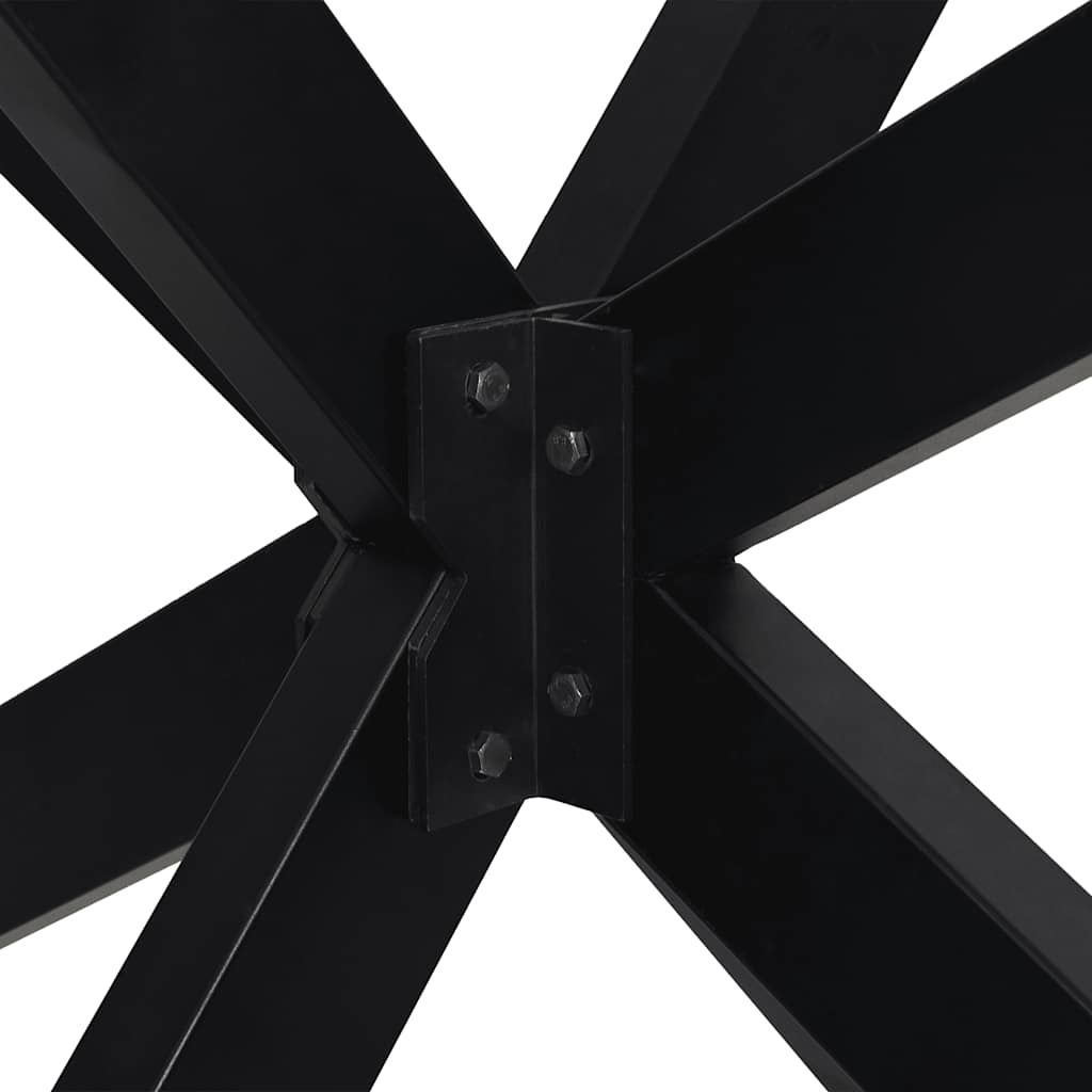 Dining Table Leg Spider Shape Black 120x68x(72-73) cm Steel