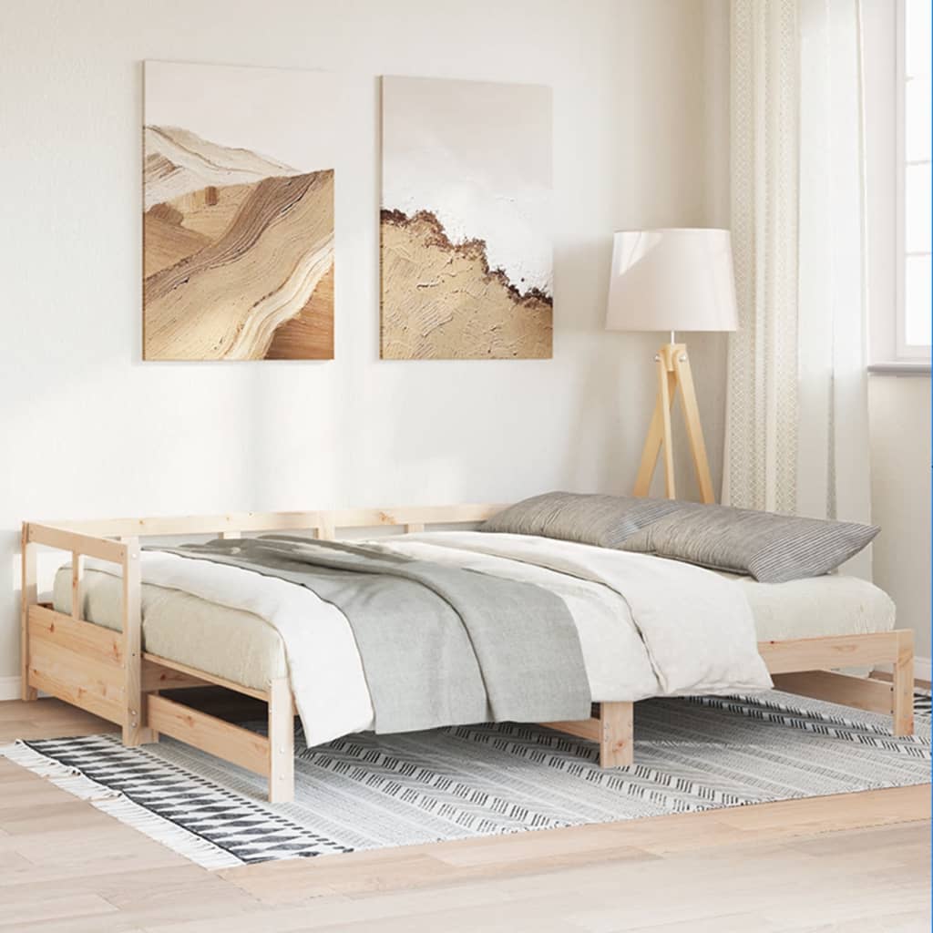 Solid Pine Daybed Frame 80x200 cm – Mattress Not Included