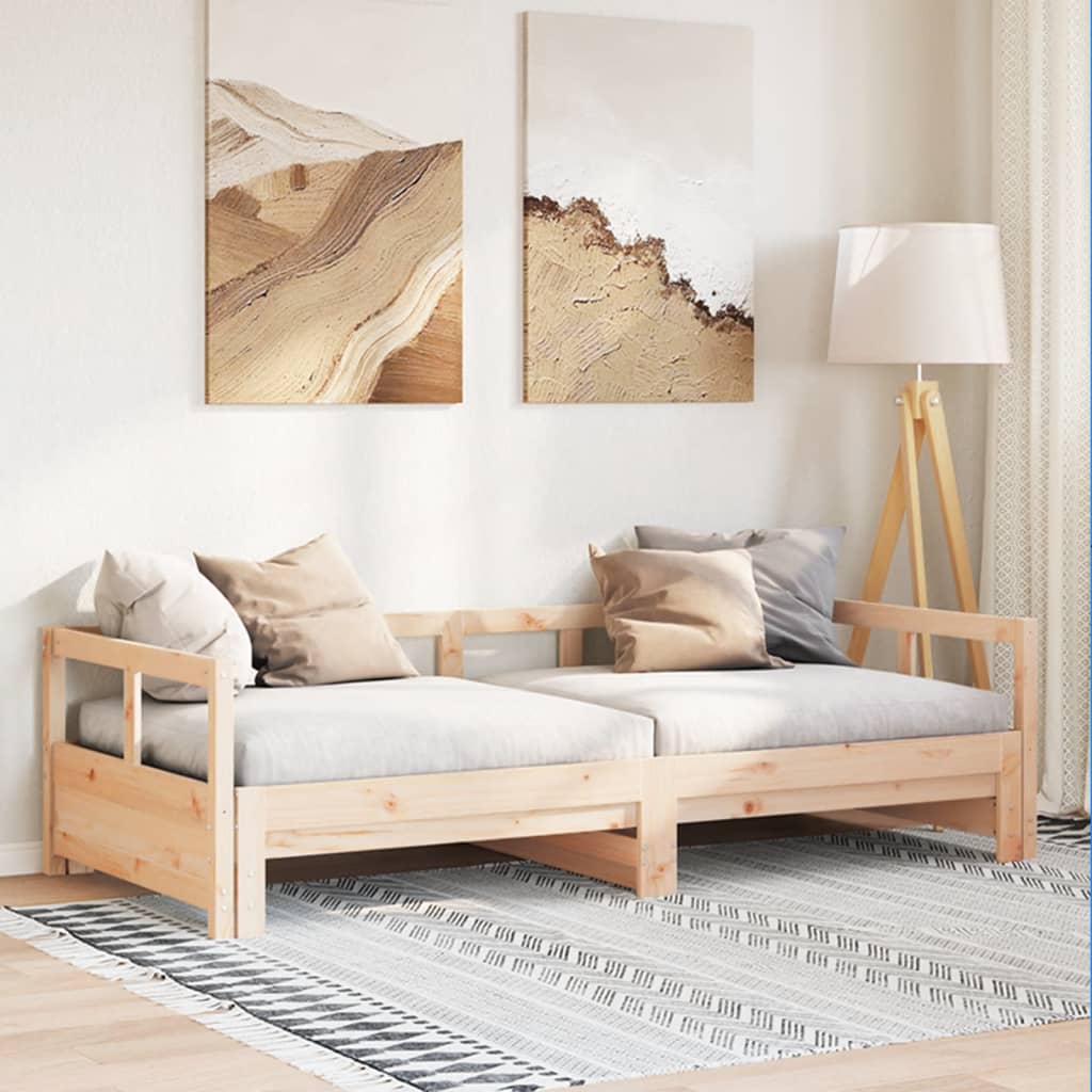 Solid Pine Daybed Frame 80x200 cm – Mattress Not Included