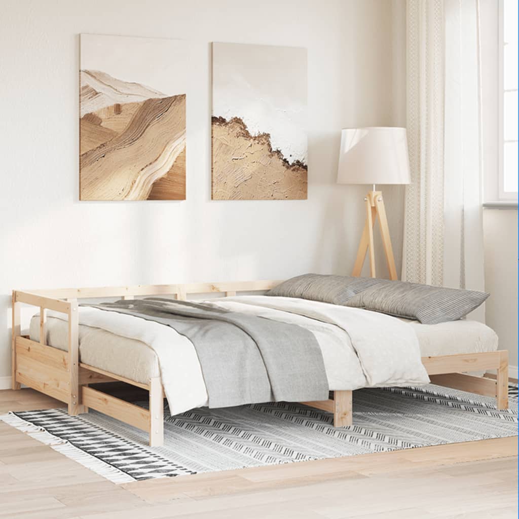 Solid Pine 90x190 cm Daybed Frame – No Mattress Included
