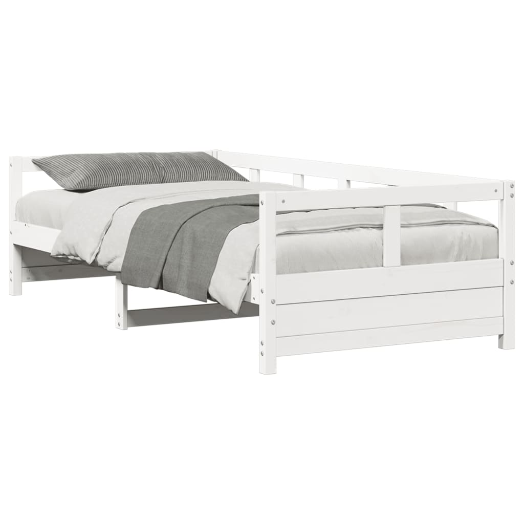 White Solid Pine Daybed Frame 80x200 cm - No Mattress Included