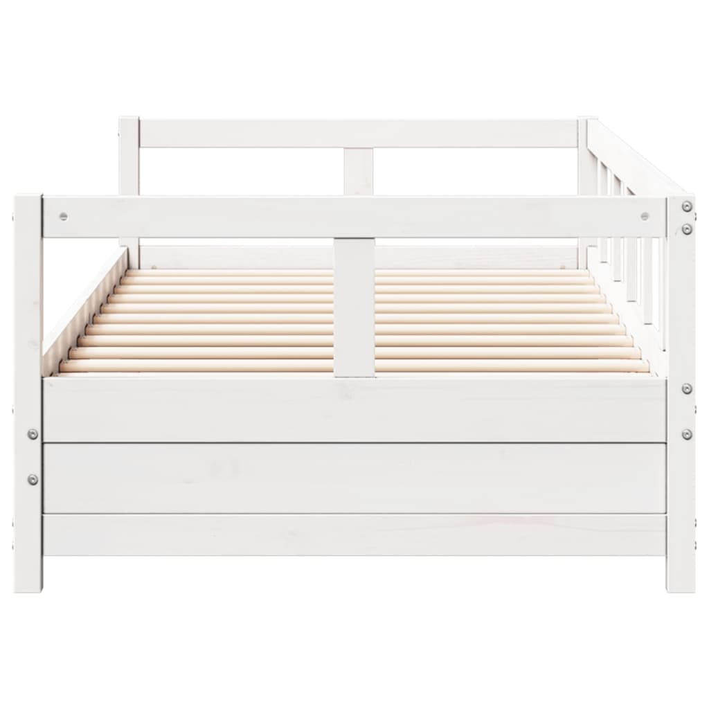 White Solid Pine Daybed Frame 80x200 cm - No Mattress Included