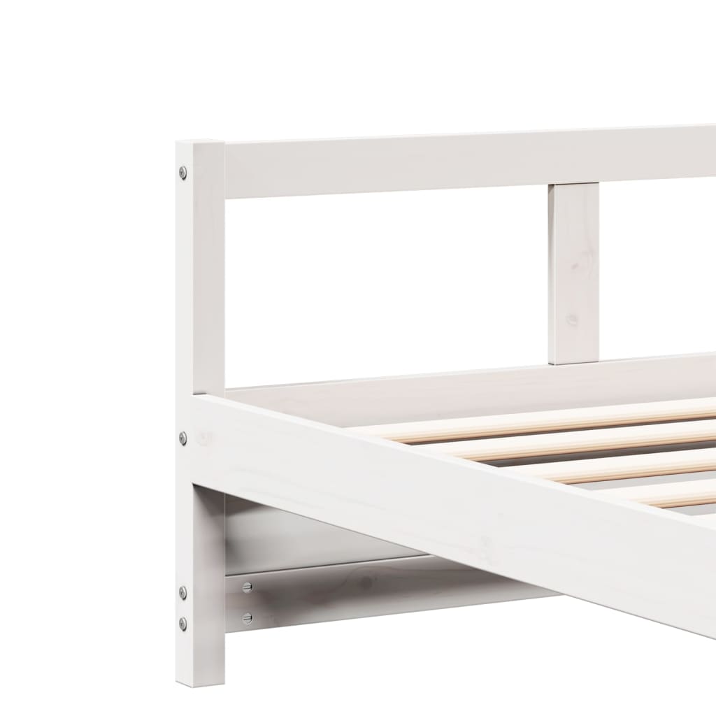 White Solid Pine Daybed Frame 80x200 cm - No Mattress Included