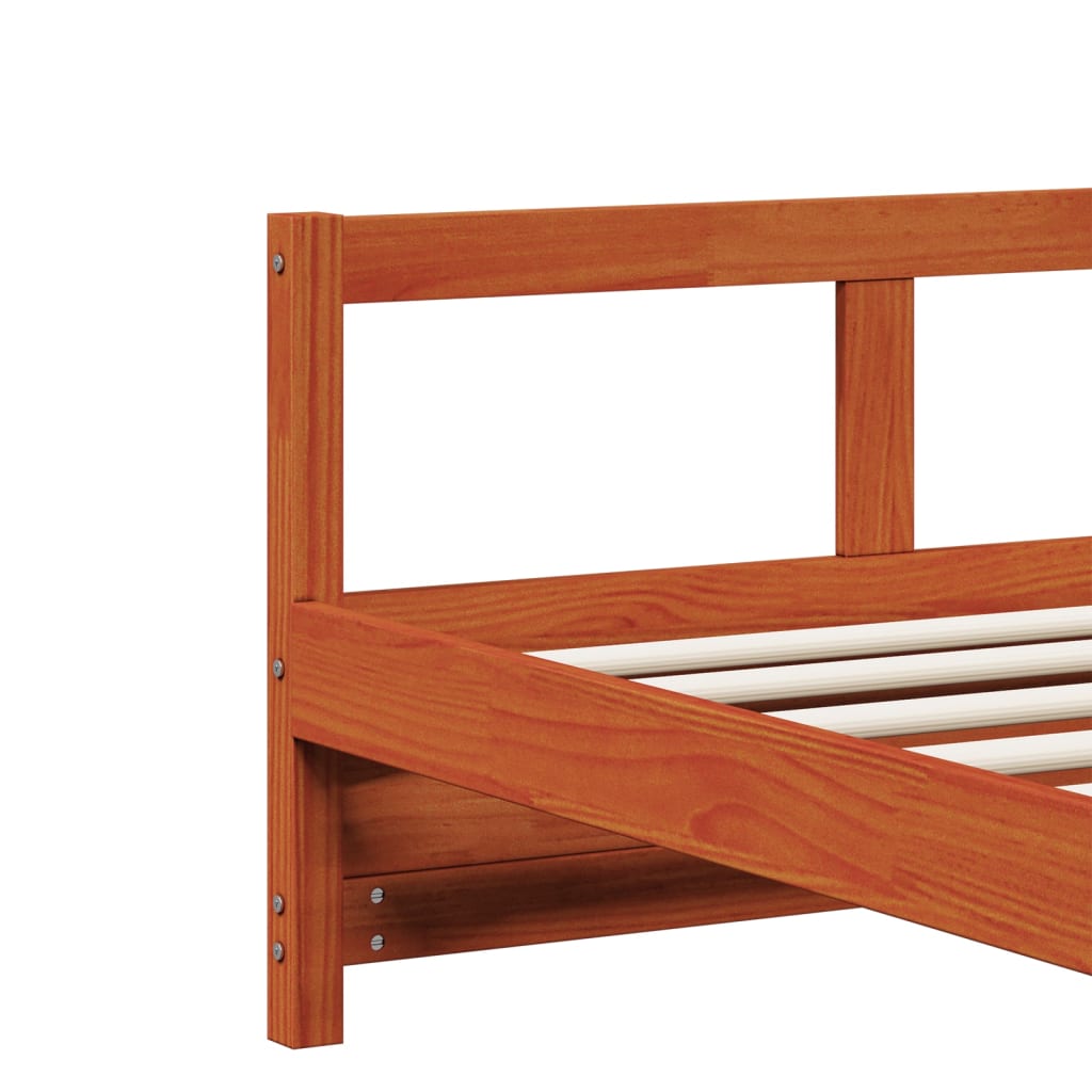 Solid Pine Daybed Frame, Wax Brown 80x200 cm - No Mattress