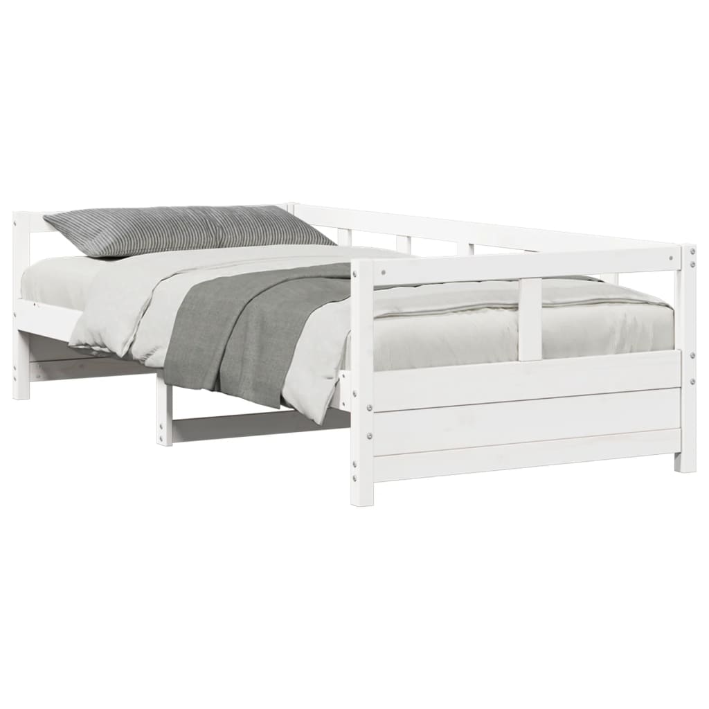 White Solid Pine Daybed Frame 90x200 cm - No Mattress Included