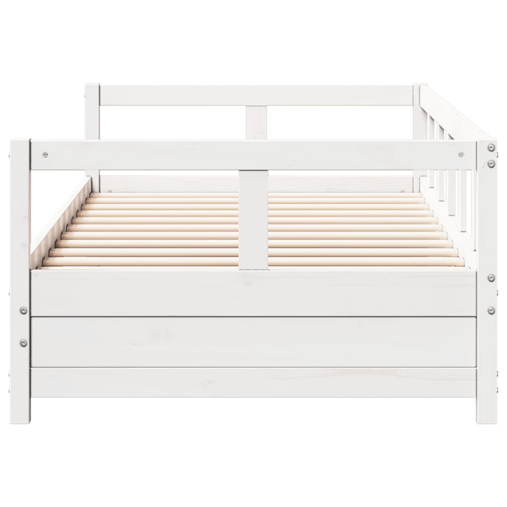 White Solid Pine Daybed Frame 90x200 cm - No Mattress Included