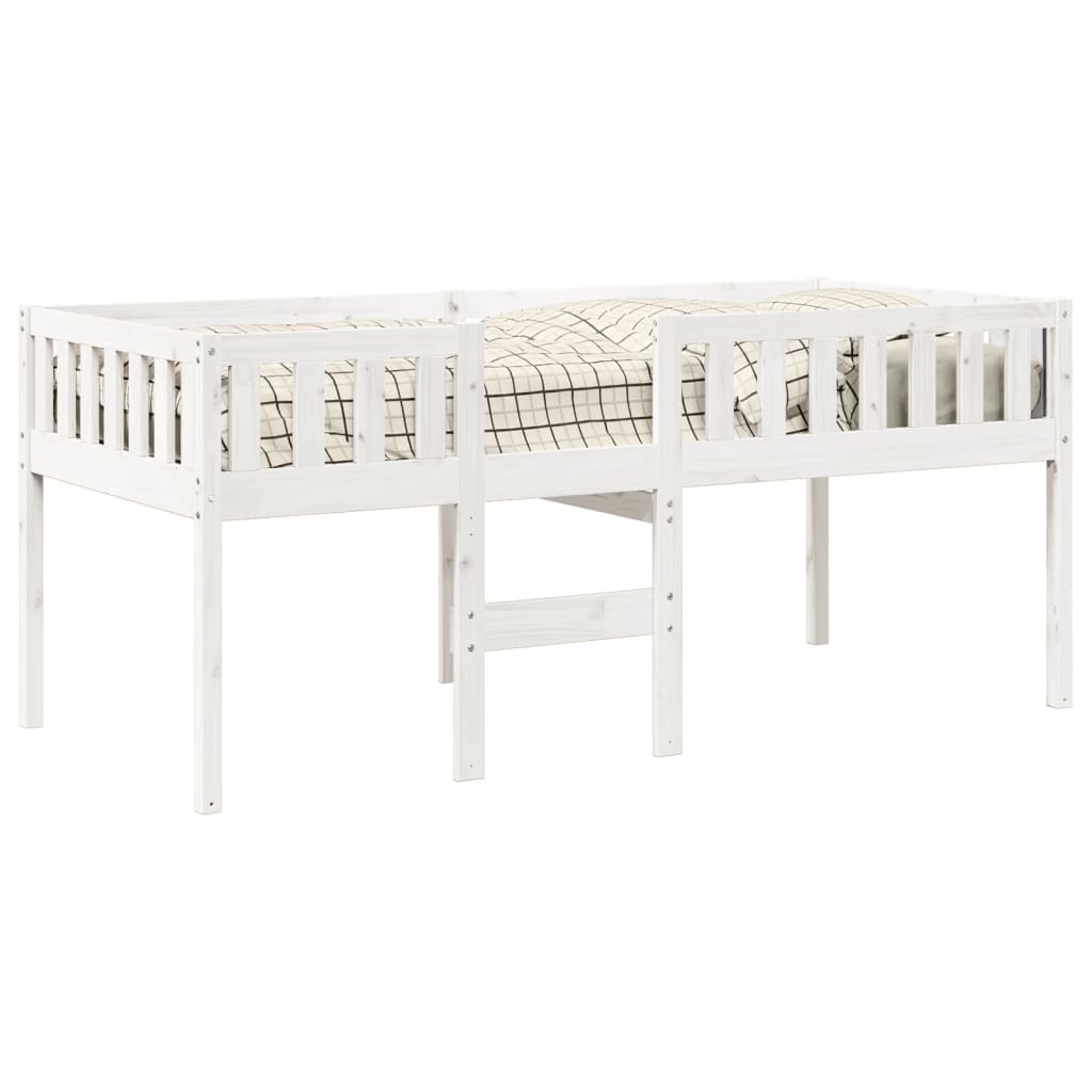 Solid Pine Children's Bed Frame 90x190 cm - White Finish