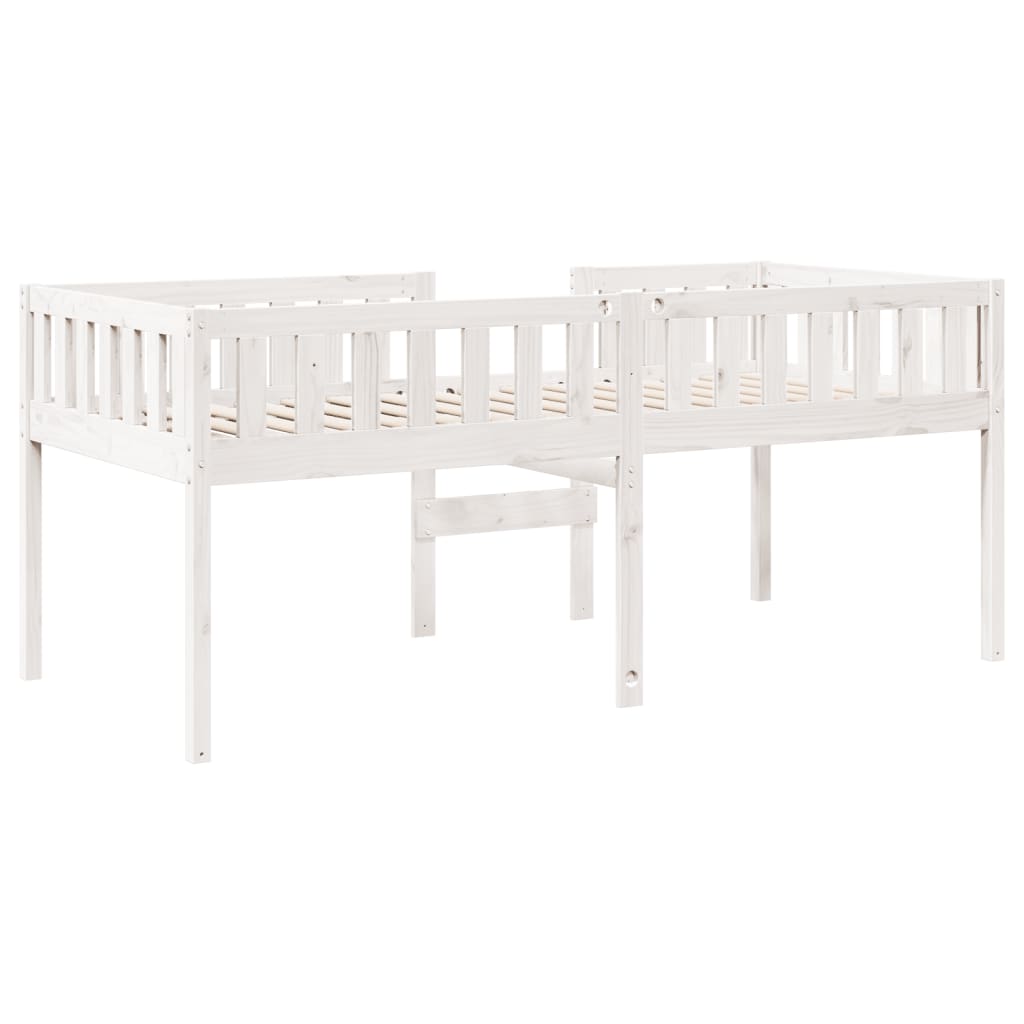 Solid Pine Children's Bed Frame 90x190 cm - White Finish