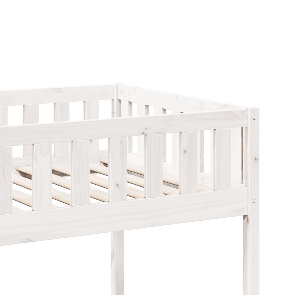 Solid Pine Children's Bed Frame 90x190 cm - White Finish