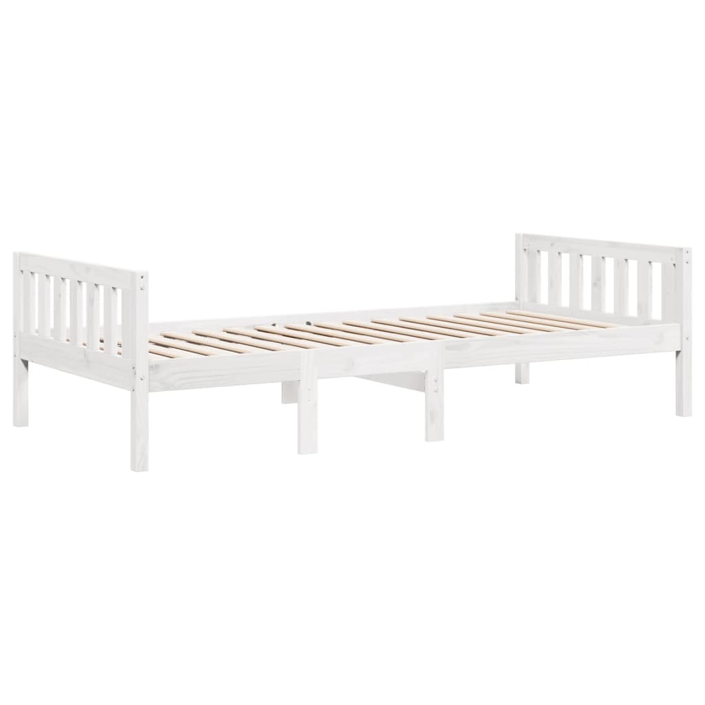 Solid Pine White Children's Bed 80x200 cm - No Mattress Included