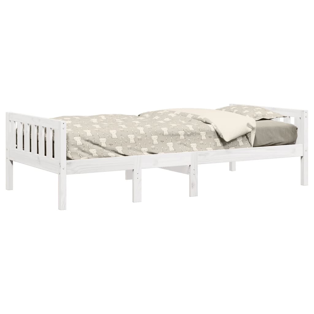 Solid Pine White Children's Bed 80x200 cm - No Mattress Included