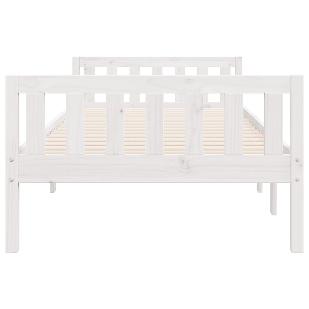 Solid Pine White Children's Bed 80x200 cm - No Mattress Included