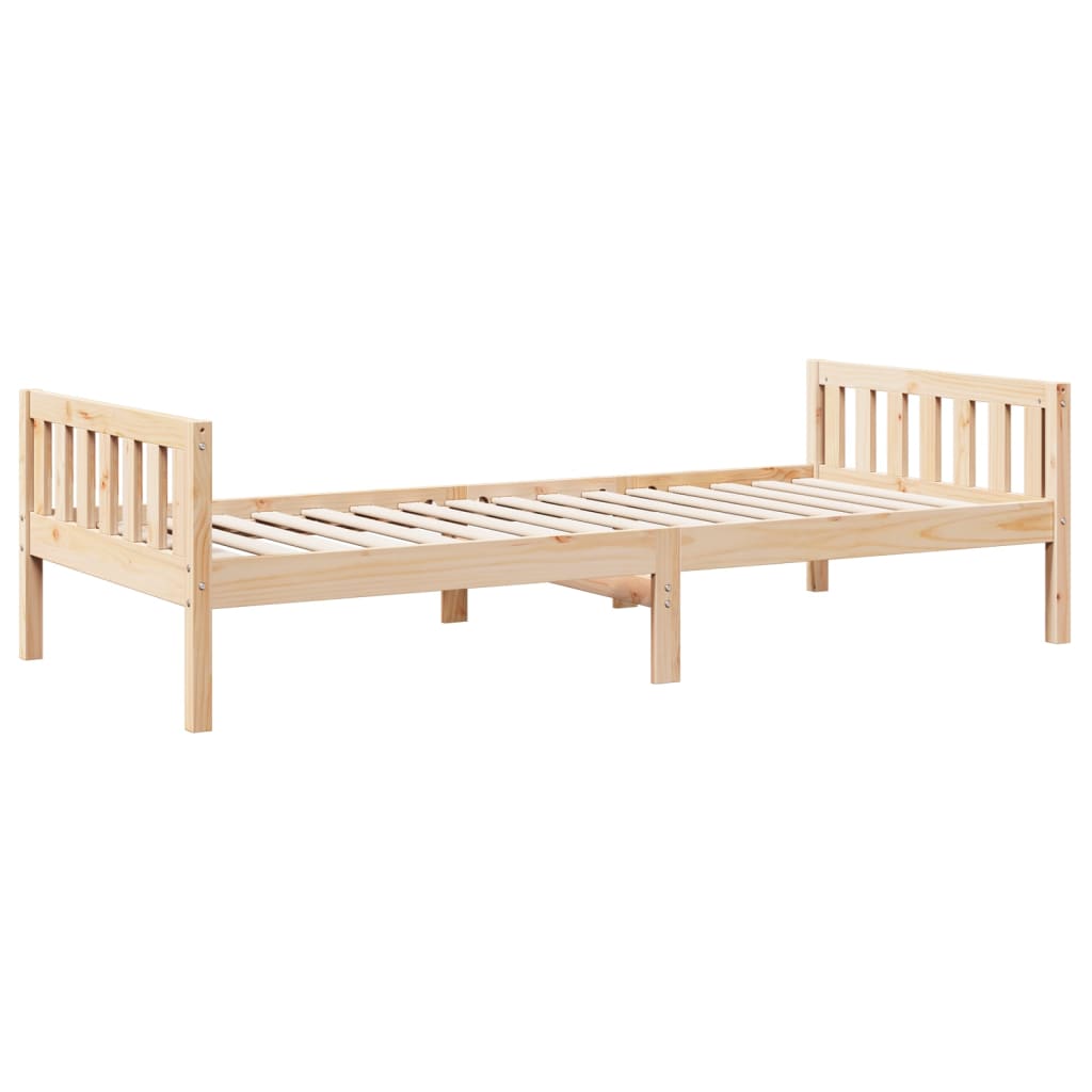 Solid Pine Children's Bed Frame 90x200 cm - No Mattress Included