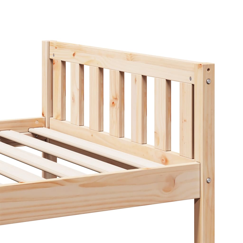 Solid Pine Children's Bed Frame 90x200 cm - No Mattress Included