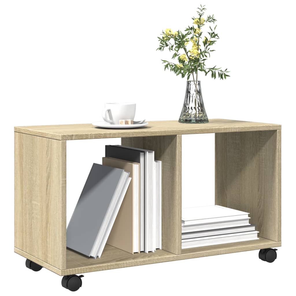 Sonoma Oak Rolling Cabinet 72x33x42.5 cm - Engineered Wood