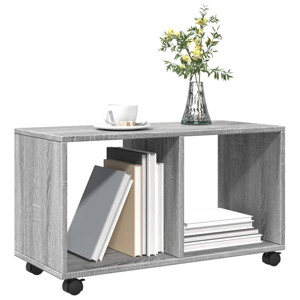 Grey Sonoma Engineered Wood Rolling Cabinet 72x33x42.5 cm