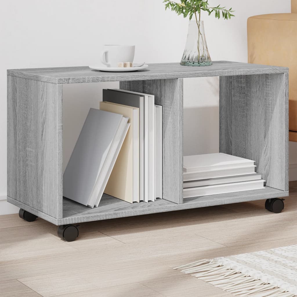 Grey Sonoma Engineered Wood Rolling Cabinet 72x33x42.5 cm