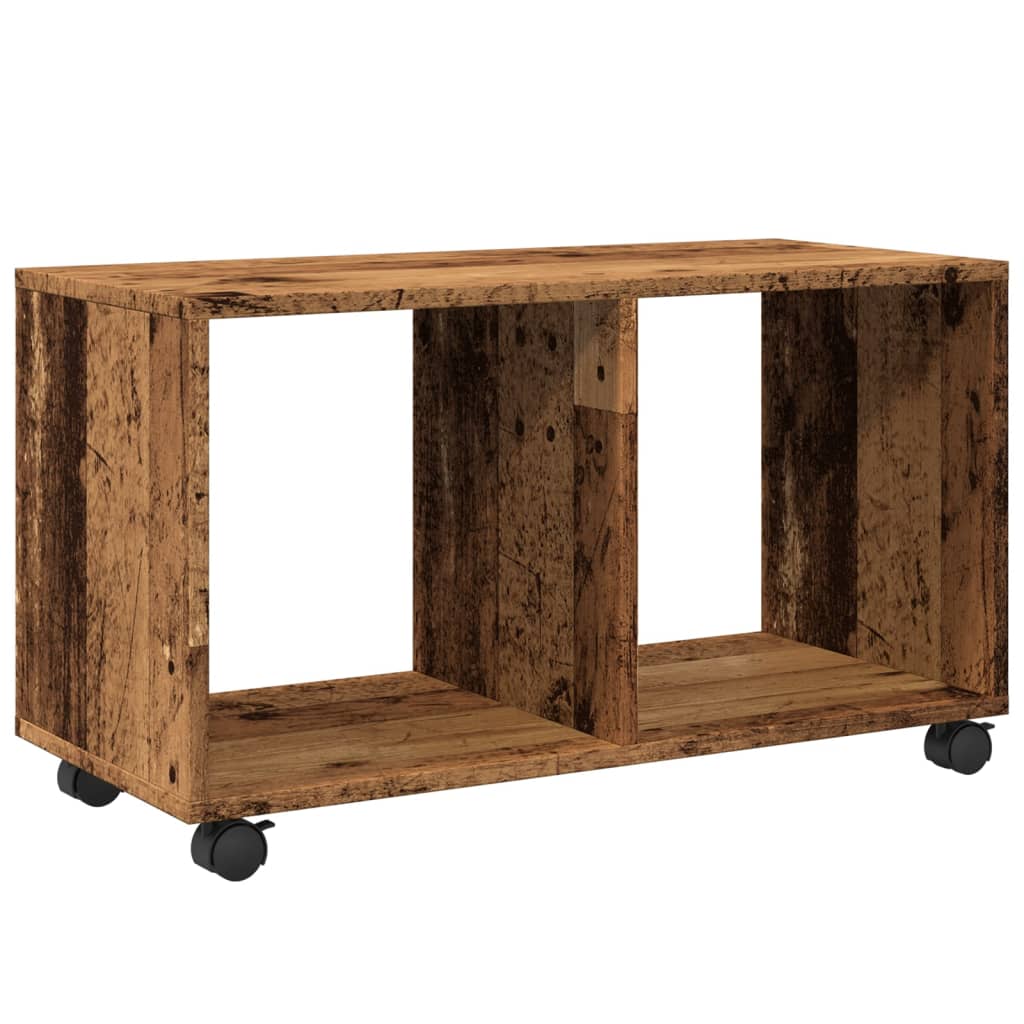 Vintage Engineered Wood Rolling Cabinet, 72x33x42.5 cm