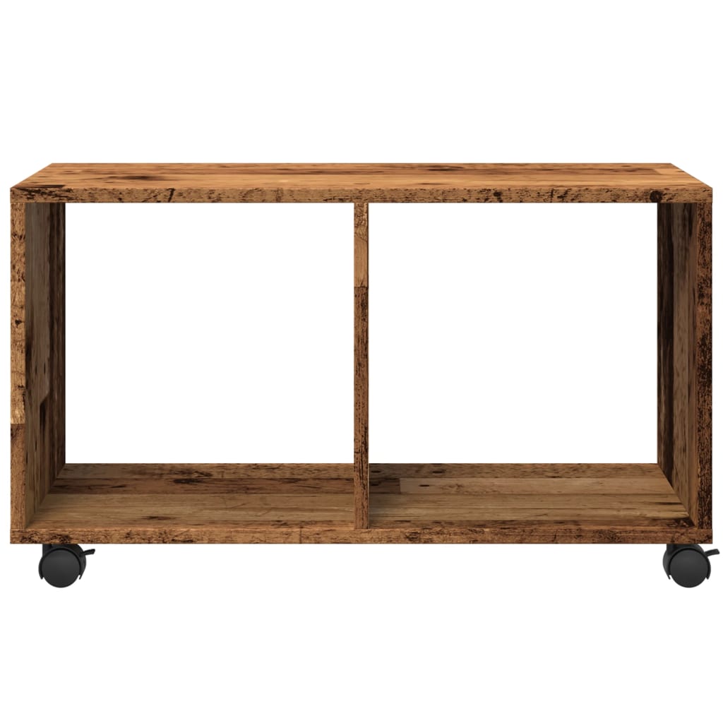 Vintage Engineered Wood Rolling Cabinet, 72x33x42.5 cm