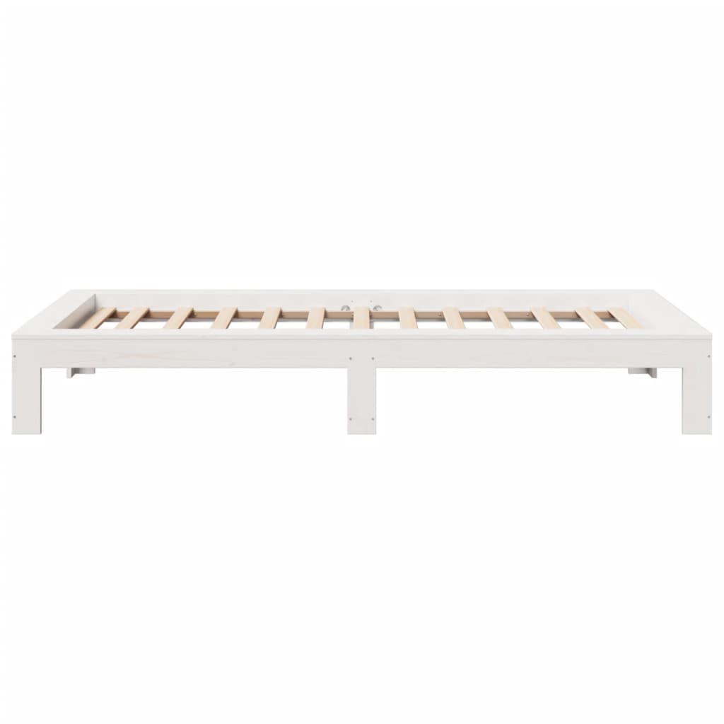 Solid Pine White Bed Frame, 90x190 cm Single Without Mattress