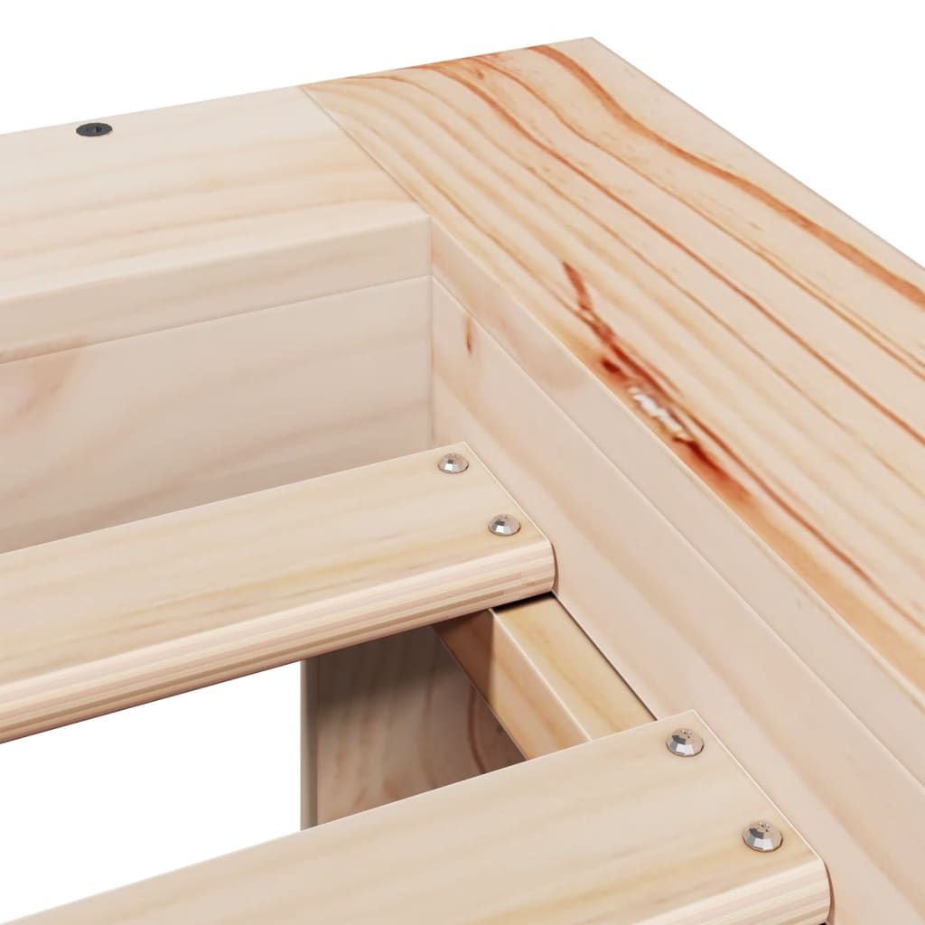 Solid Pine Wood Small Single Bed Frame 75x190 cm - No Mattress