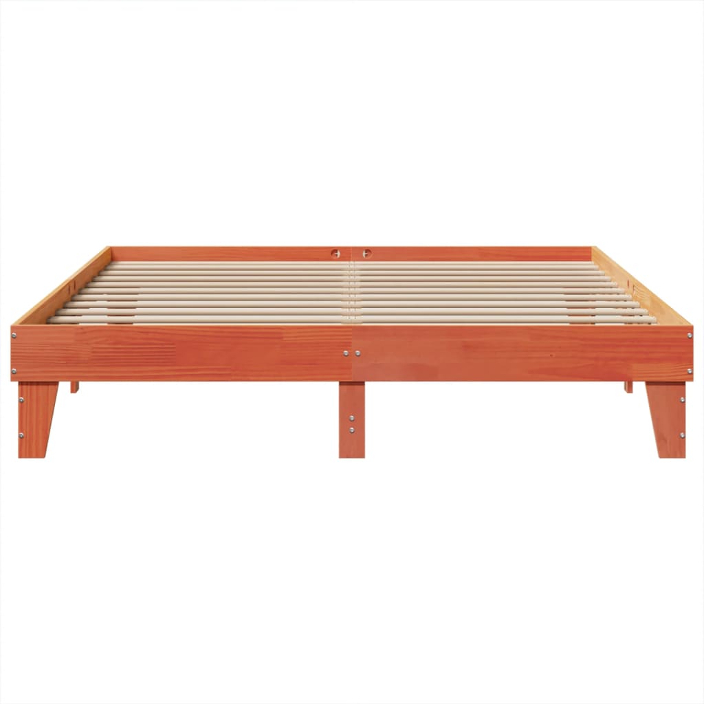 Solid Pine Bed Frame, Wax Brown, Super King 180x200 cm