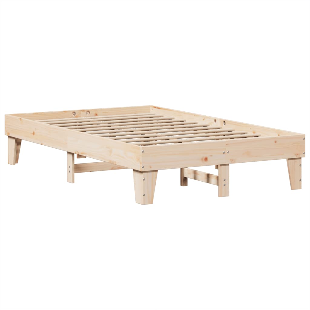Solid Pine Wood Bed Frame 120x200 cm - Sturdy, No Mattress