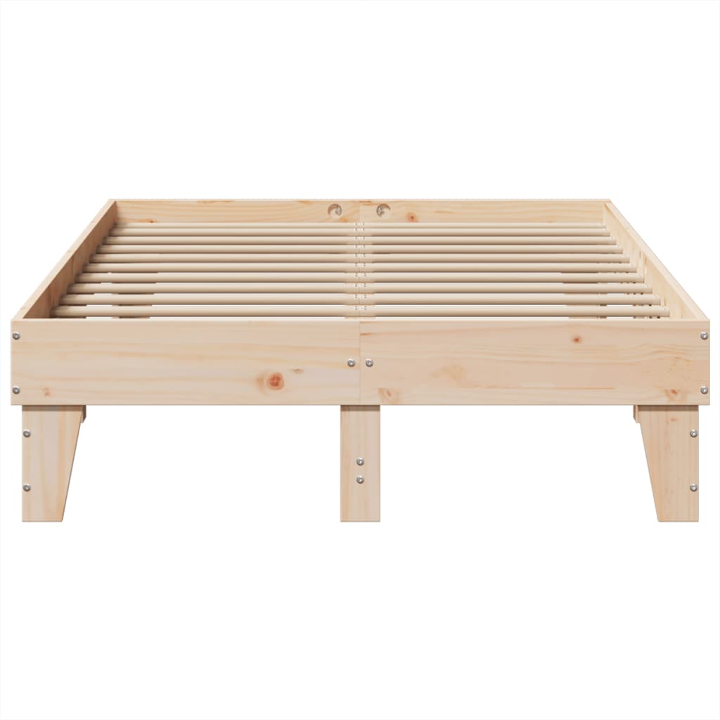 Solid Pine Wood Bed Frame 120x200 cm - Sturdy, No Mattress