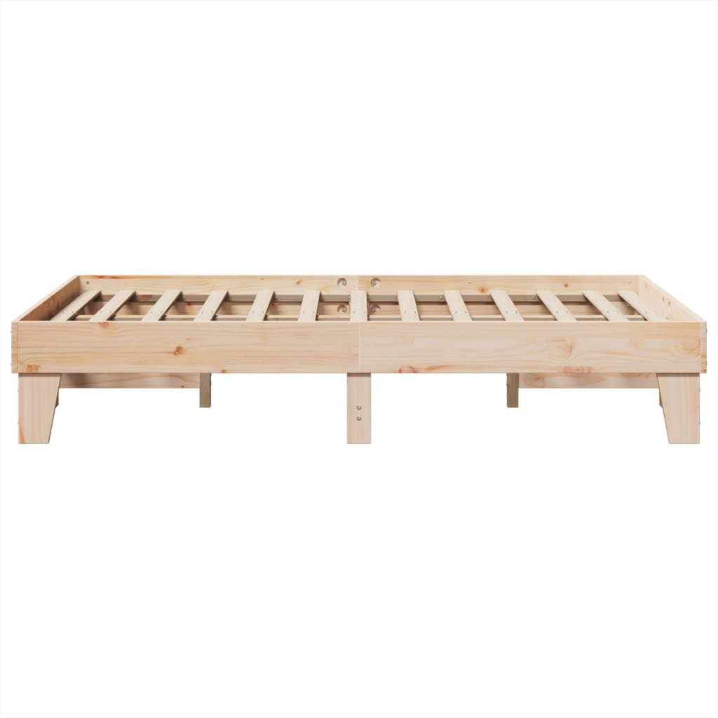 Solid Pine Wood Bed Frame 120x200 cm - Sturdy, No Mattress
