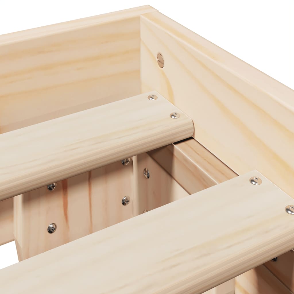 Solid Pine Wood Bed Frame 120x200 cm - Sturdy, No Mattress