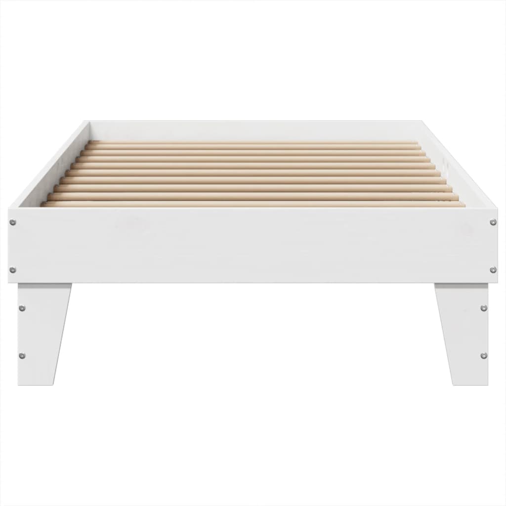 Solid Pine Wood White Bed Frame 90x190 cm Single