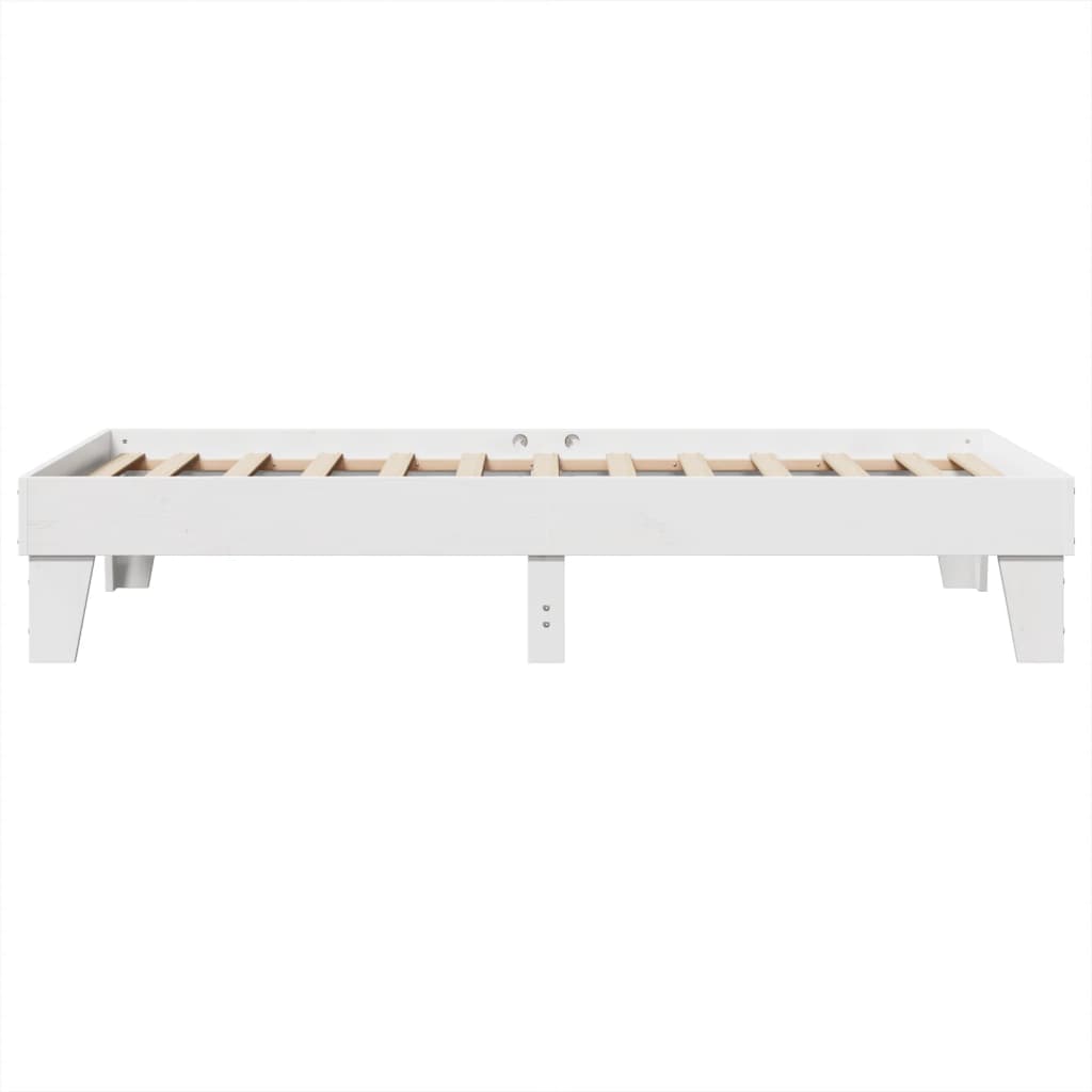 Solid Pine Wood White Bed Frame 90x190 cm Single