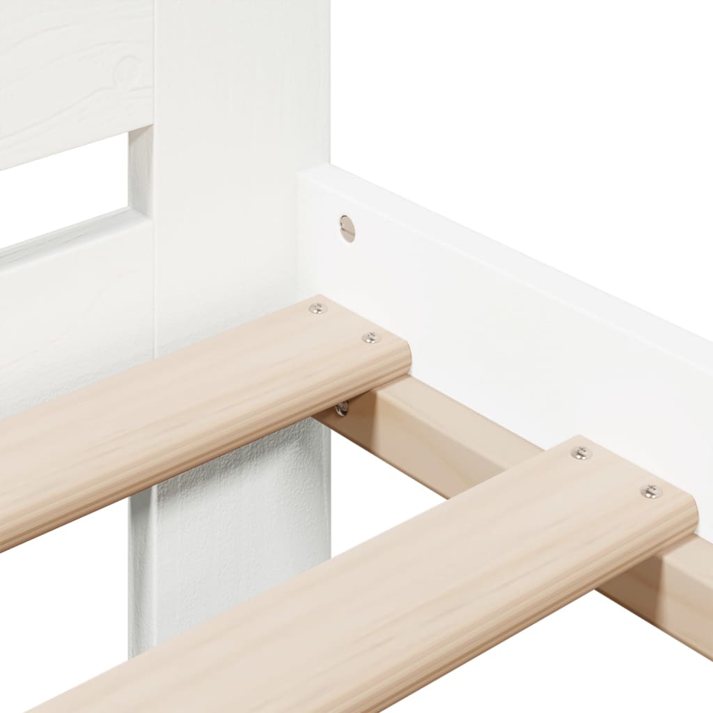 Super King Solid Pine Bed Frame 180x200 cm - White Finish