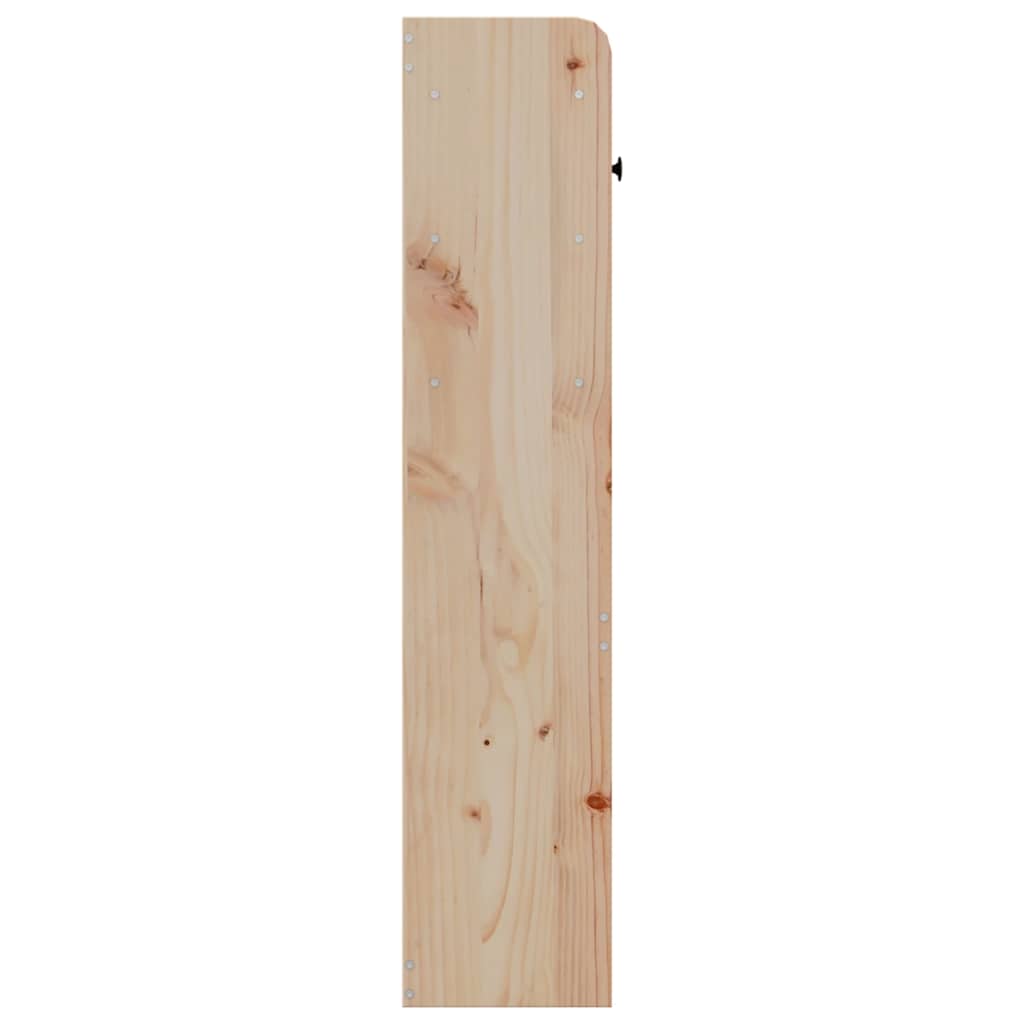 Solid Pine Headboard with Storage 160cm - Natural Wood Finish