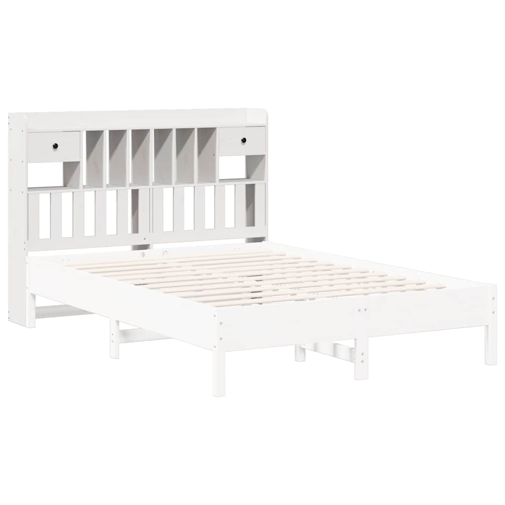 White Solid Pine Headboard with Storage, 160 cm | Elegant & Functional