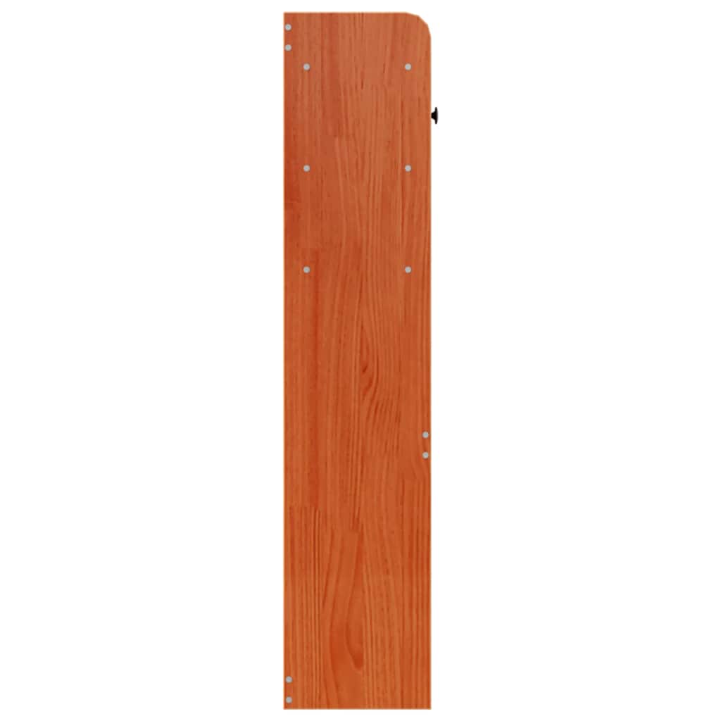 Wax Brown Solid Pine Headboard with Storage - 160 cm