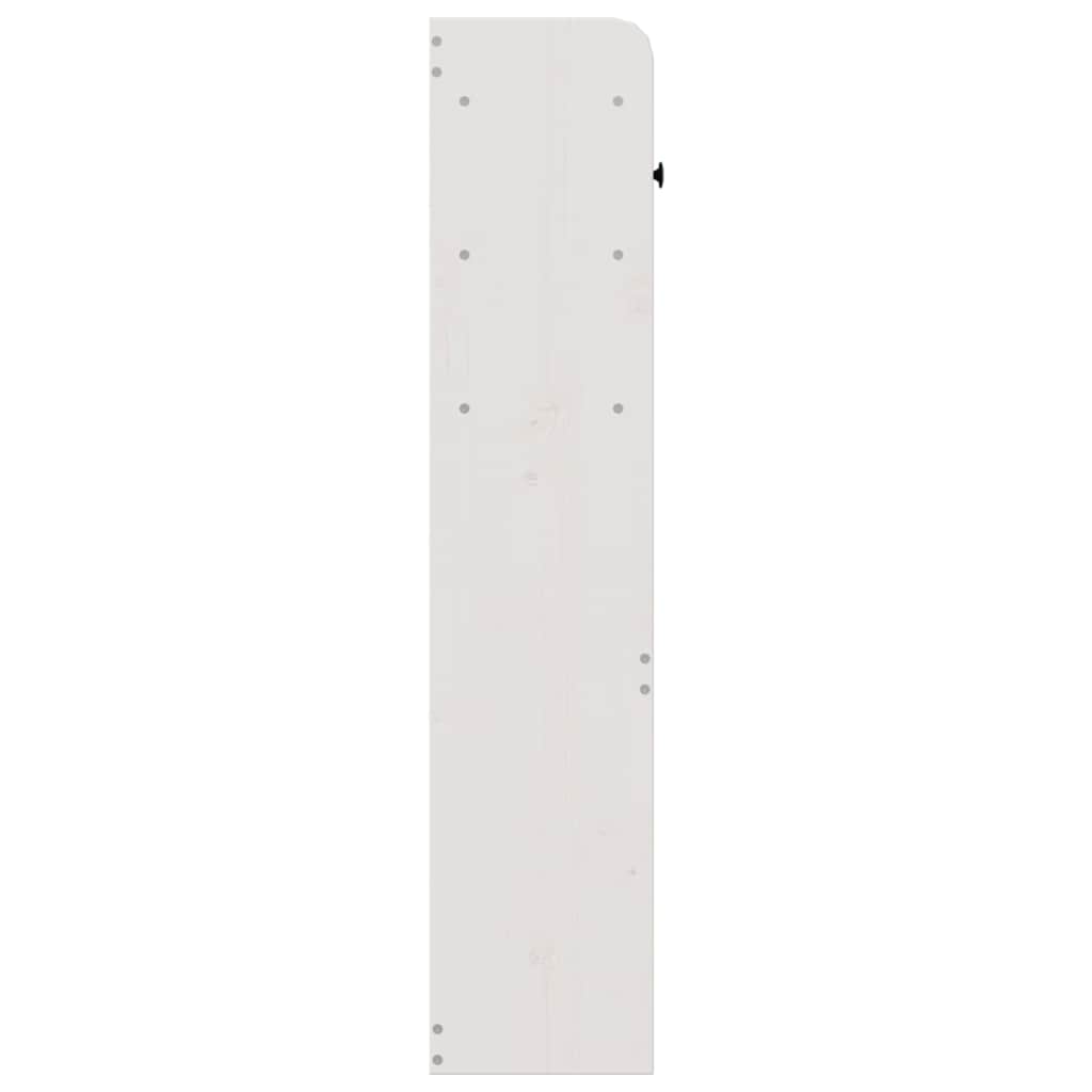 Headboard with Storage White 75 cm Solid Wood Pine
