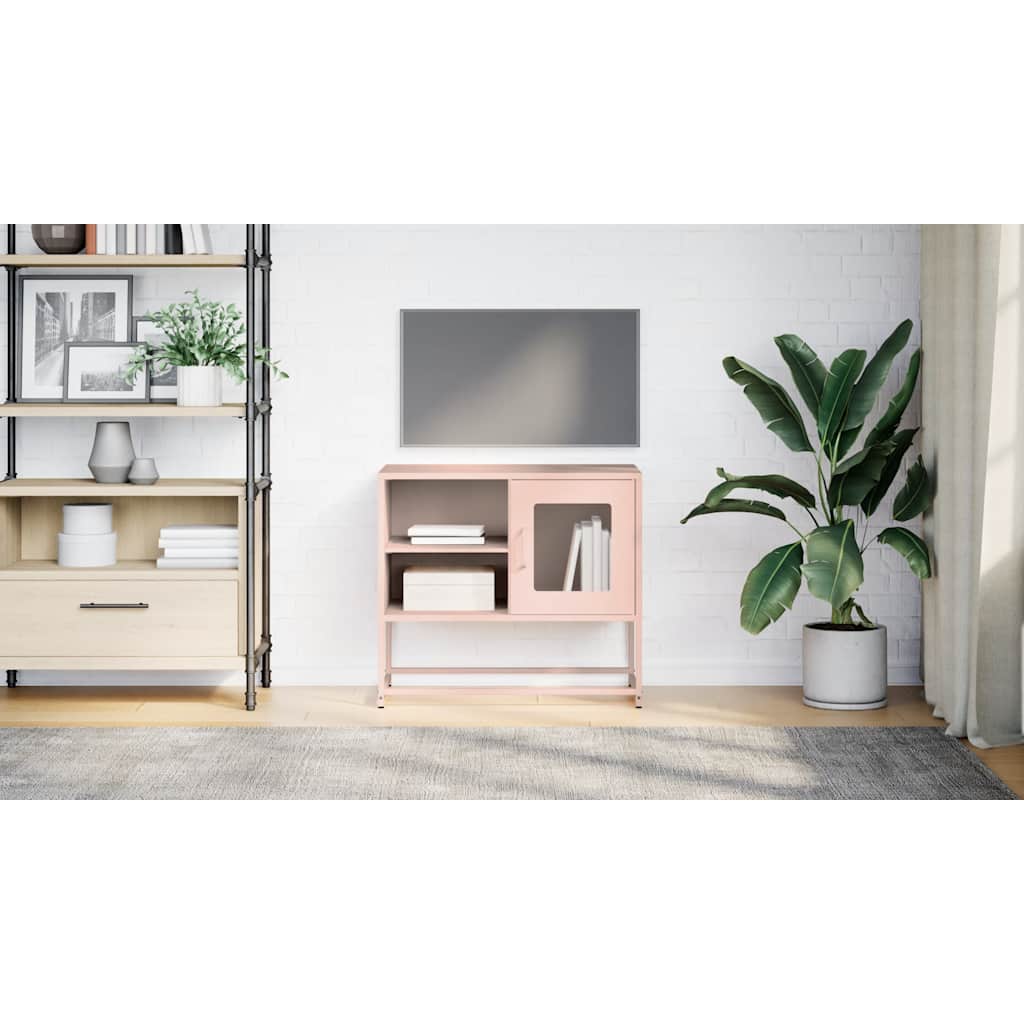 TV Cabinet Pink 68x39x60.5 cm Steel