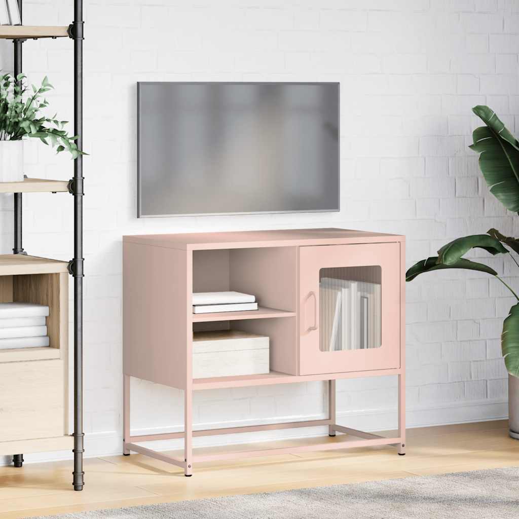 TV Cabinet Pink 68x39x60.5 cm Steel