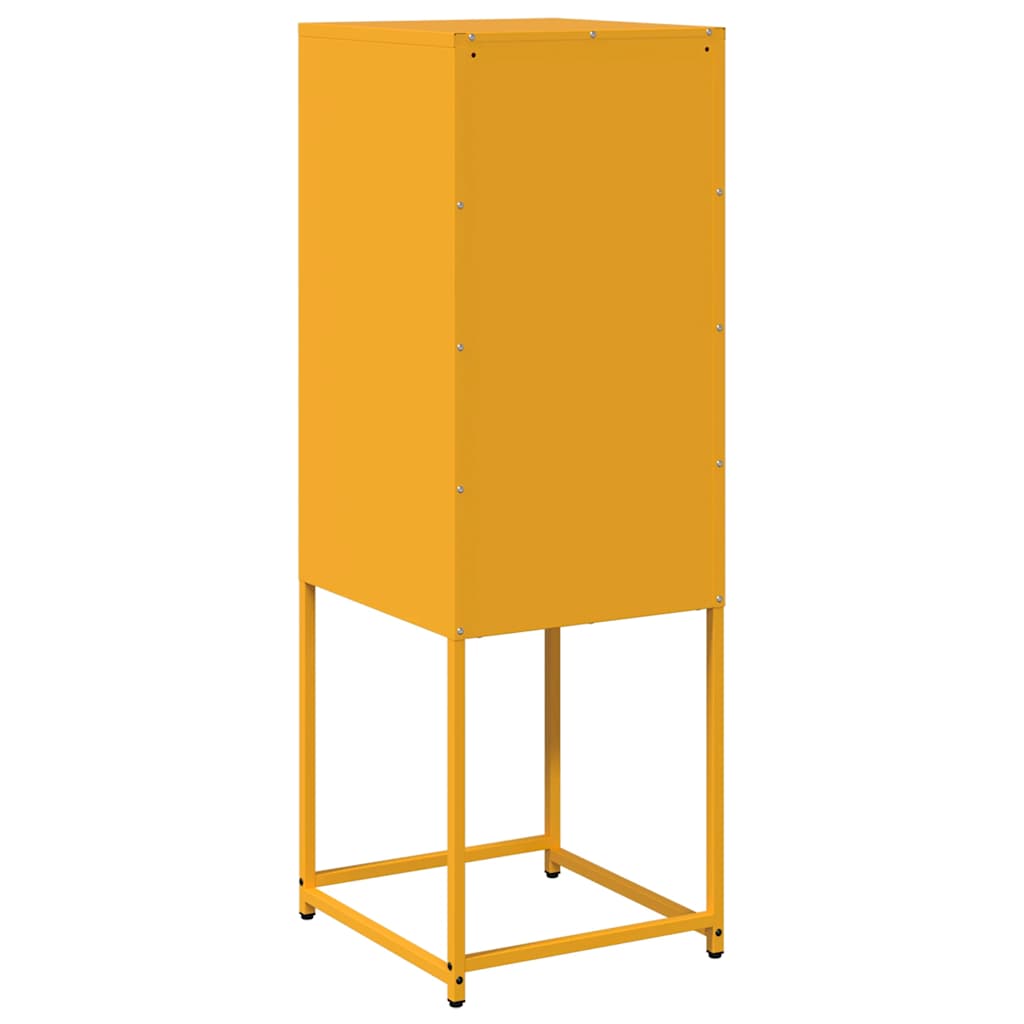 Mustard Yellow Steel Sideboard 36x39x107 cm – Stylish Storage Solution