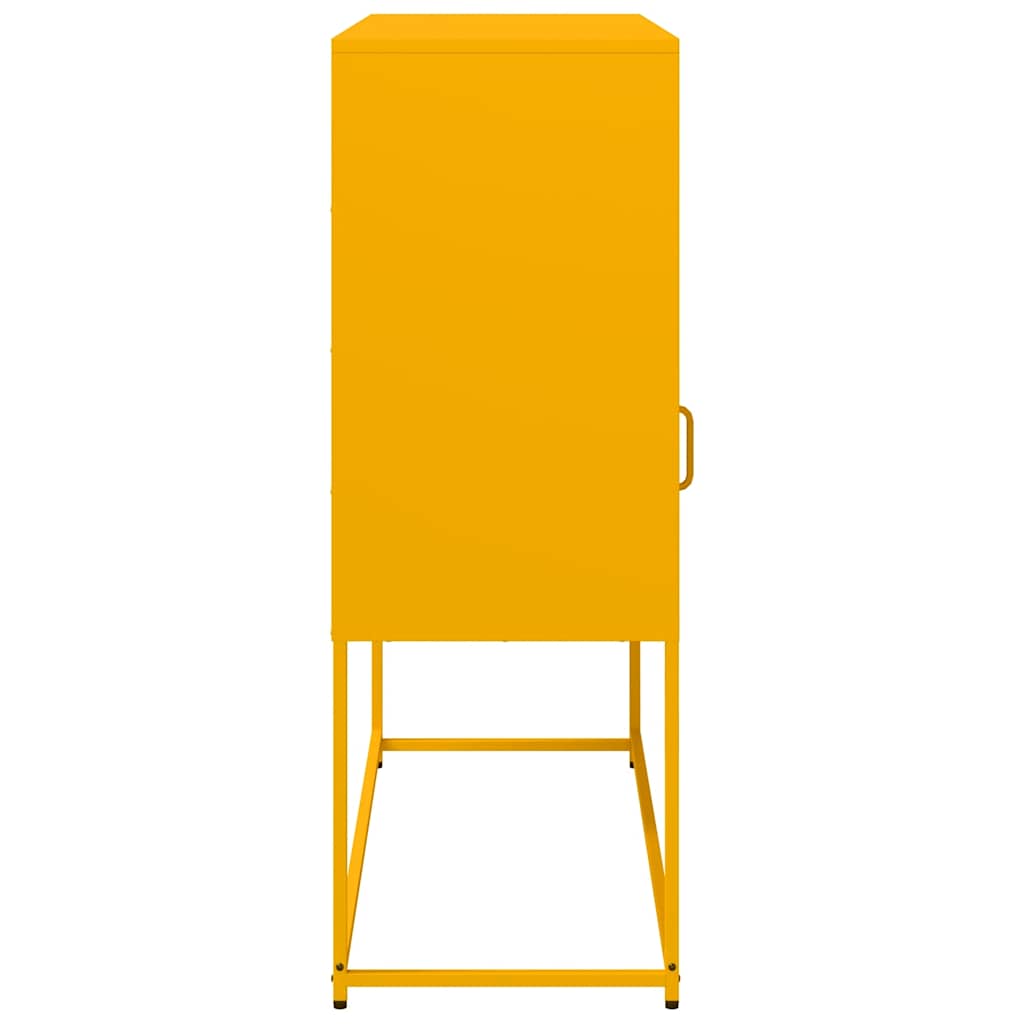 Mustard Yellow Steel Sideboard 100.5x39x107 cm