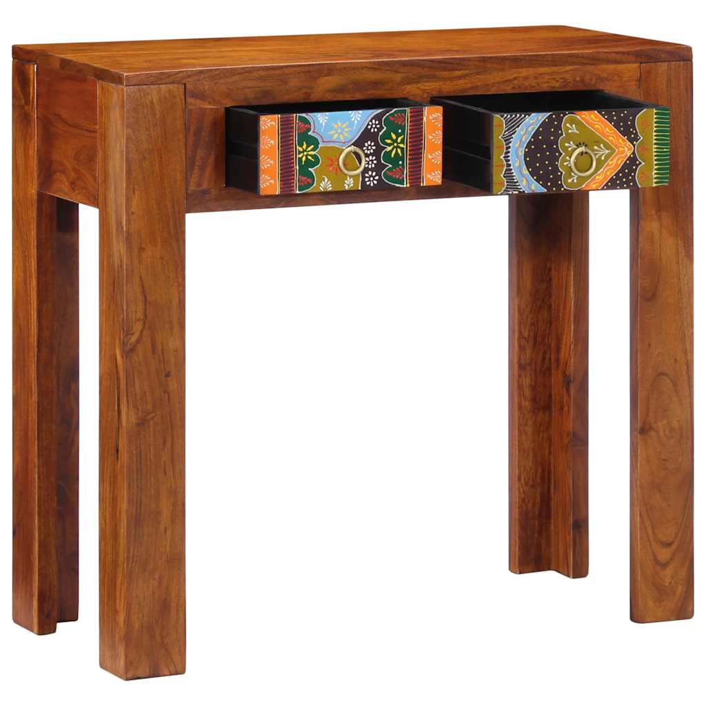 Solid Wood Acacia Console Table 80x35x75 cm - Elegant & Durable